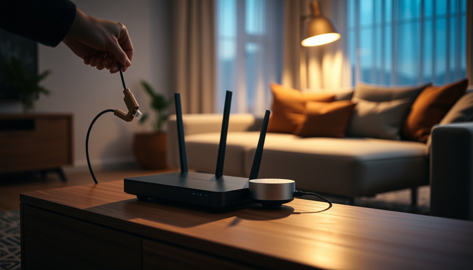 Illustration of adding a router to a mesh Wi-Fi network setup