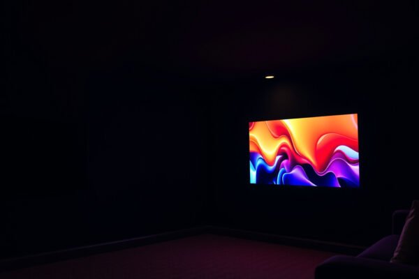 Comparison of Basement OLED and QLED TVs in a home setting.