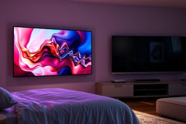 Comparison of OLED TVs for bedroom and living room settings, highlighting their features and suitability.