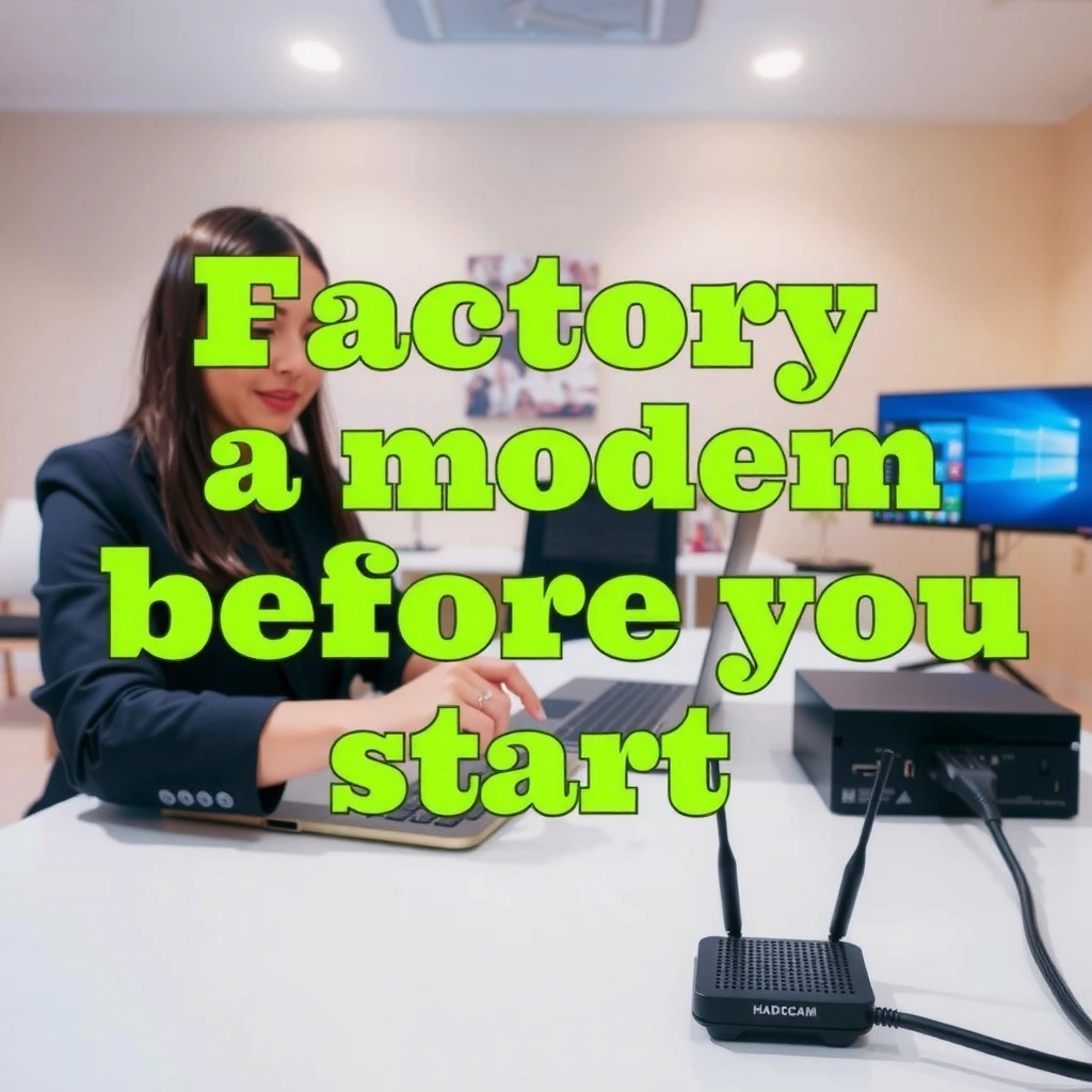 Checklist of items to save before factory resetting a modem for a successful reset process.