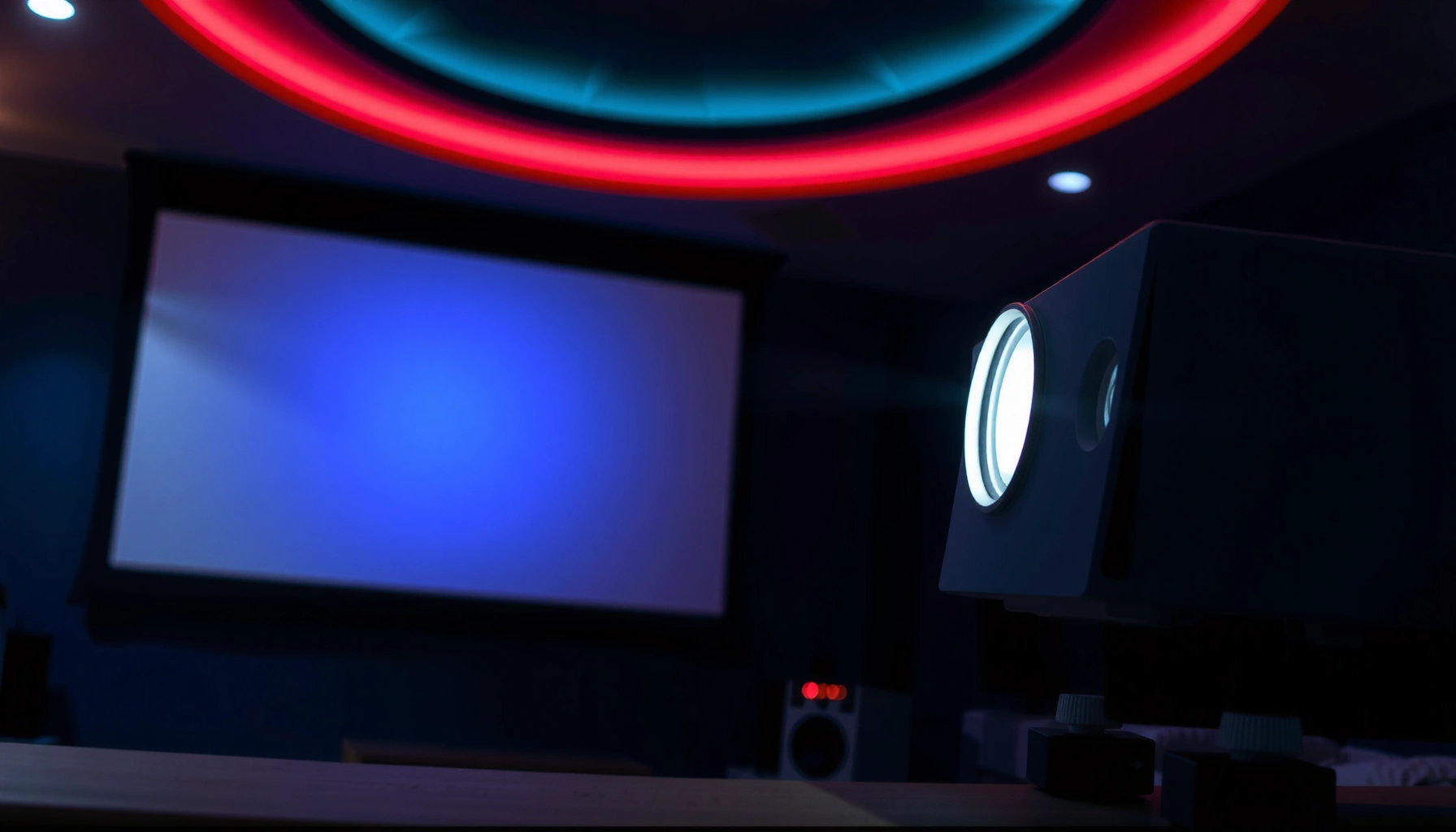 Image showcasing various projectors highlighting contrast ratio features and buying tips.