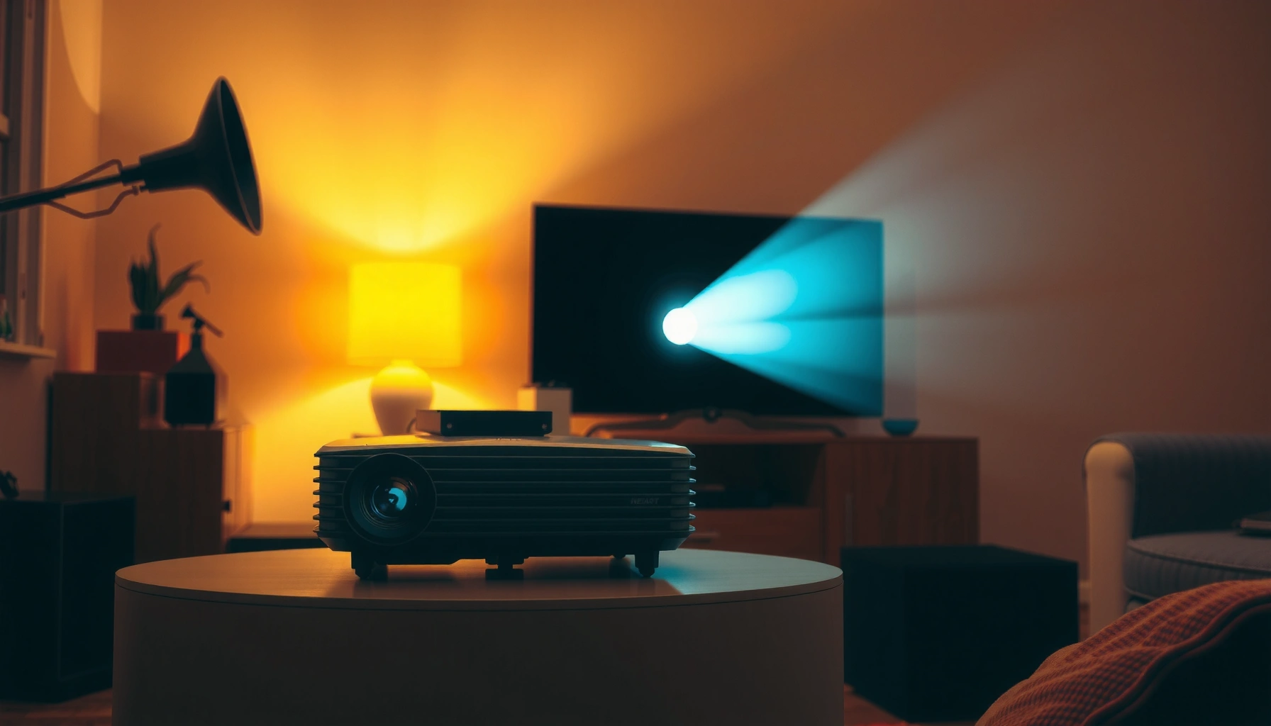 A budget projector with price tags, illustrating the cost of affordable projectors.