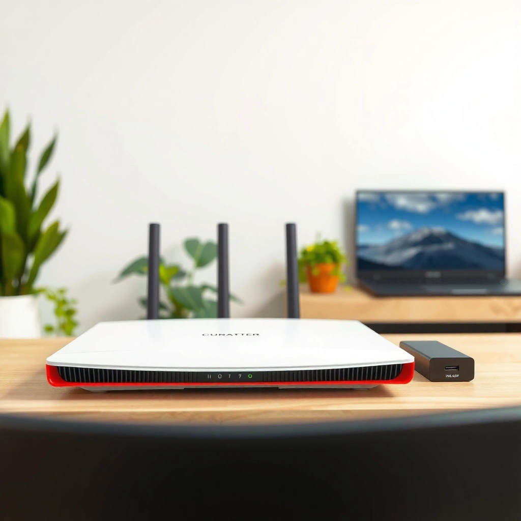 Image showing an ideal central and elevated spot for router placement to optimize Wi-Fi signal.