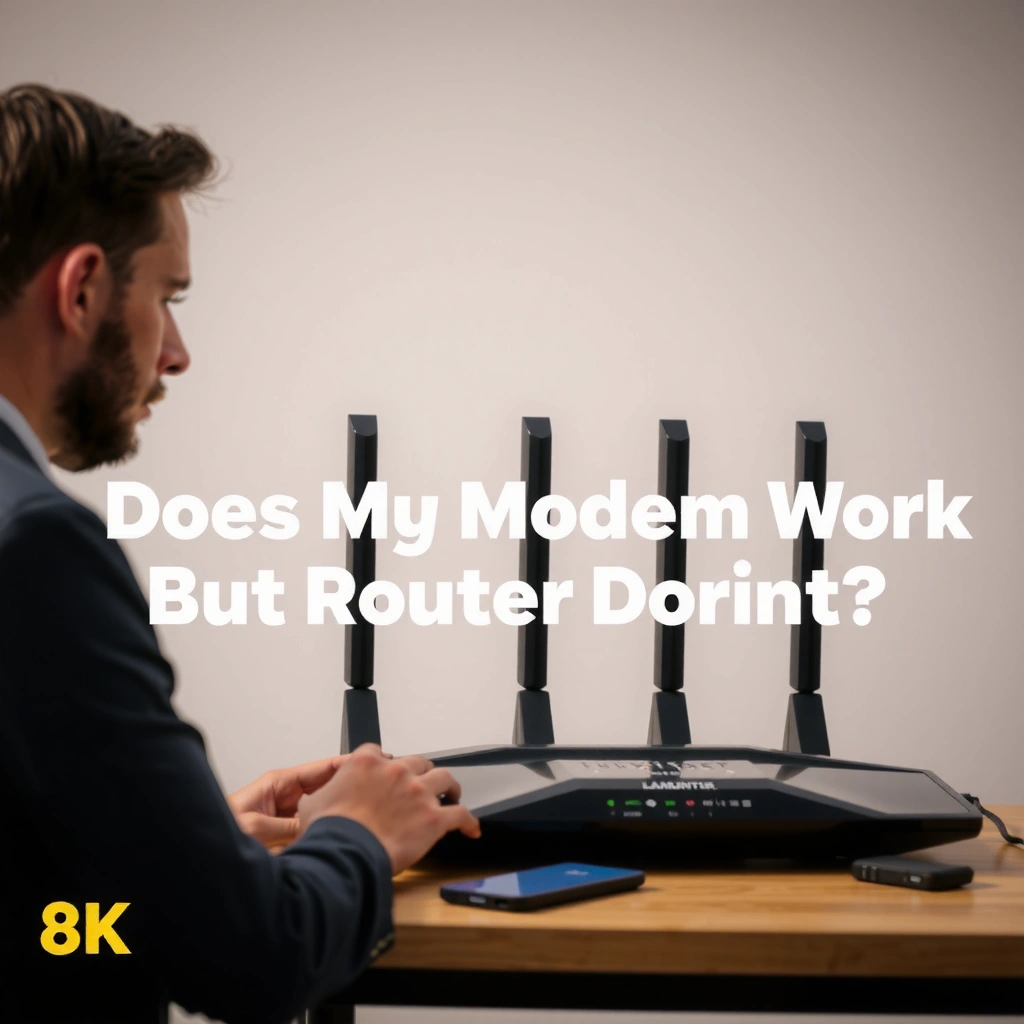 Illustration showing how to check the link between modem and router for troubleshooting connectivity issues.