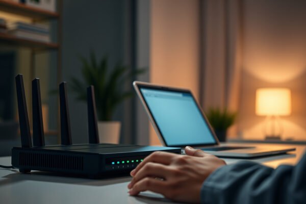 Illustration of steps to check open router ports for enhanced network security.