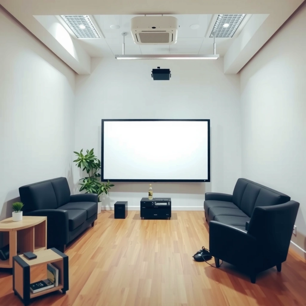 Person checking compatibility between projector and source refresh rates for optimal performance