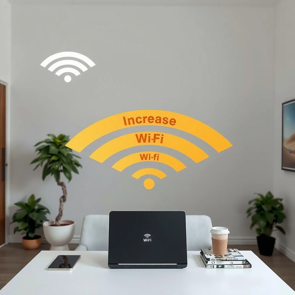 A person checking Wi-Fi signal strength and router placement for better connectivity.