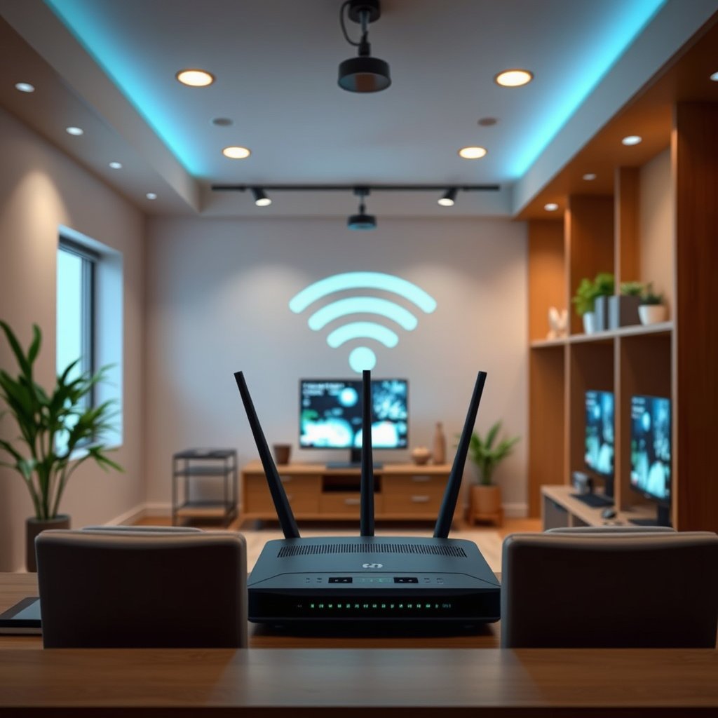 Diagram illustrating options for added router functionality in a mesh Wi-Fi setup.