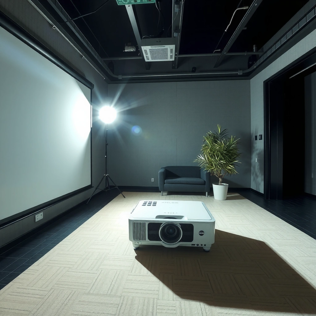 A projector displaying brightness settings, emphasizing the importance of selecting the right mode for optimal results.