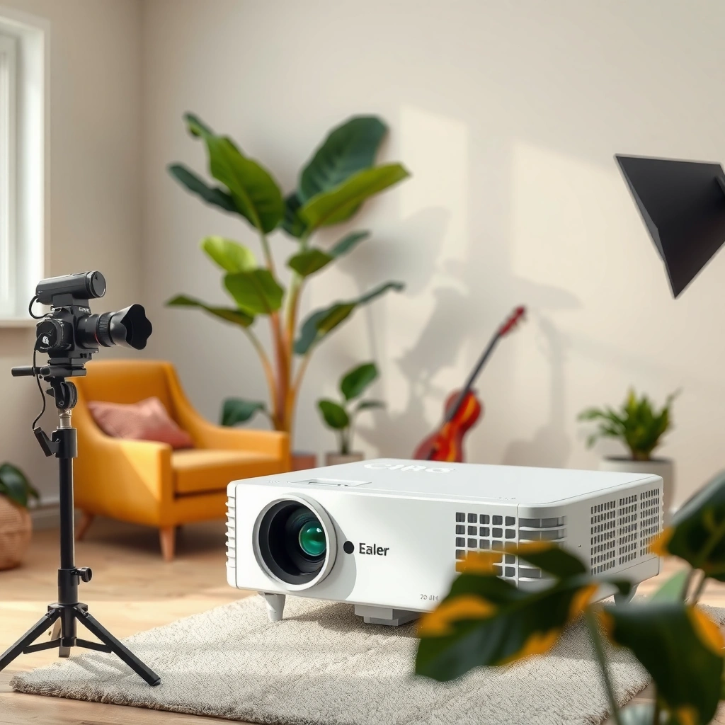 Infographic on selecting the right home projector based on lumens, resolution, and contrast.