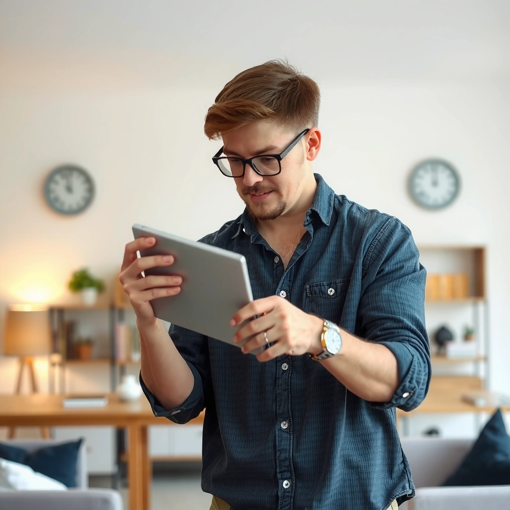 A person using a Wi-Fi analyzer app to identify dead zones in an old house before upgrading equipment.