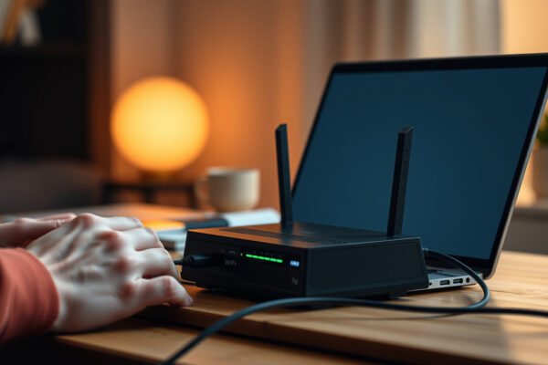 Illustration of DNS settings for enhanced online privacy and security.