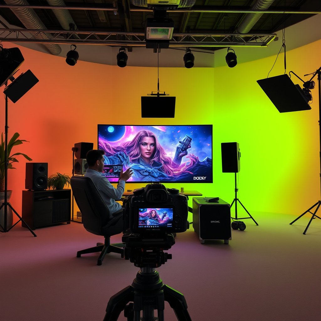 Comparison of Dolby Vision and HDR10 gaming visuals in a gaming environment.