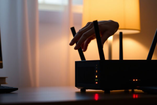 Illustration showing the importance of enabling router firewall for network security.
