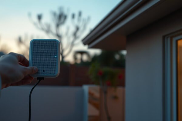 A guide on extending mesh Wi-Fi coverage outdoors for better connectivity.