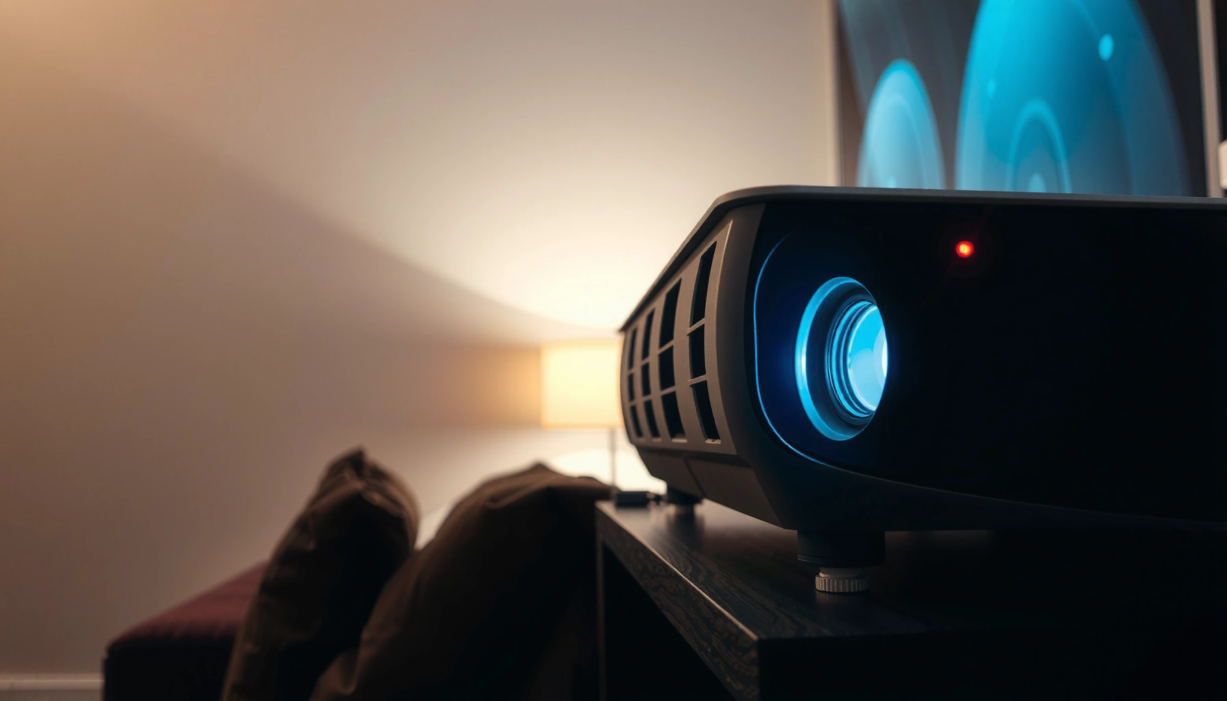 A technician troubleshooting common issues with different types of projectors.