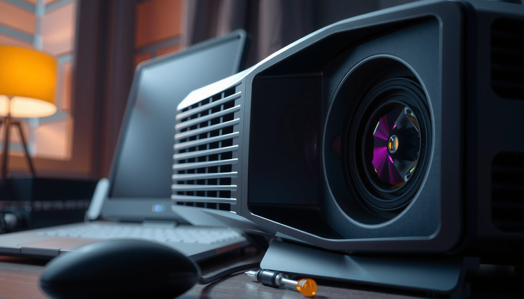 A technician troubleshooting common projector issues and how to fix them effectively.