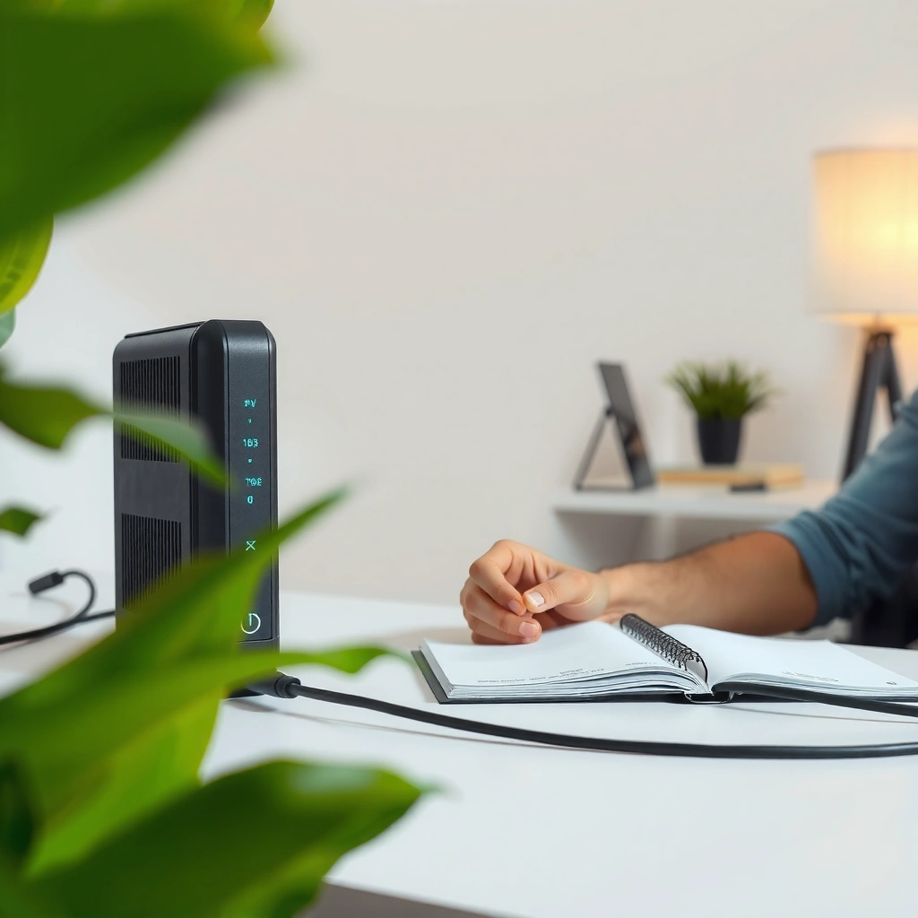 Essential tools and items needed for configuring a cable modem before setup.