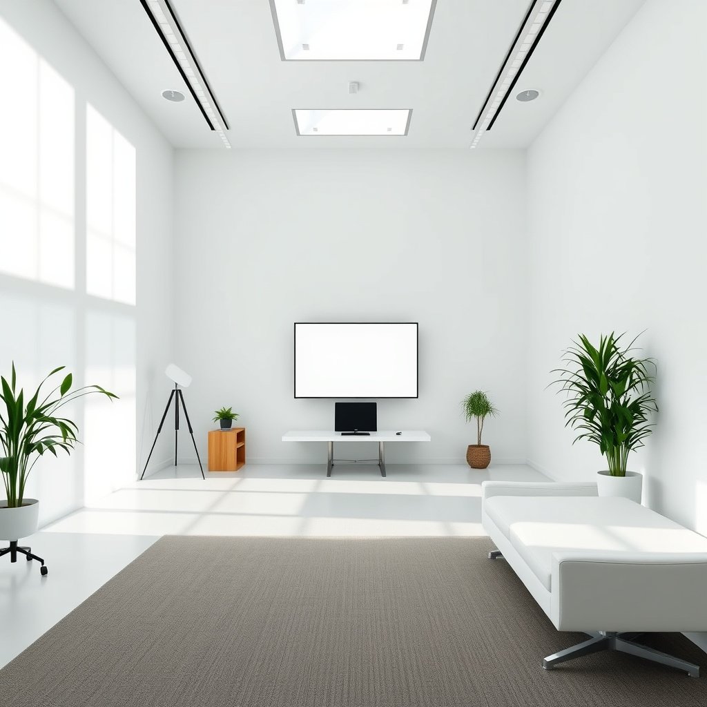 Illustration of how Bright Room QLED technology enhances brightness and color in well-lit environments