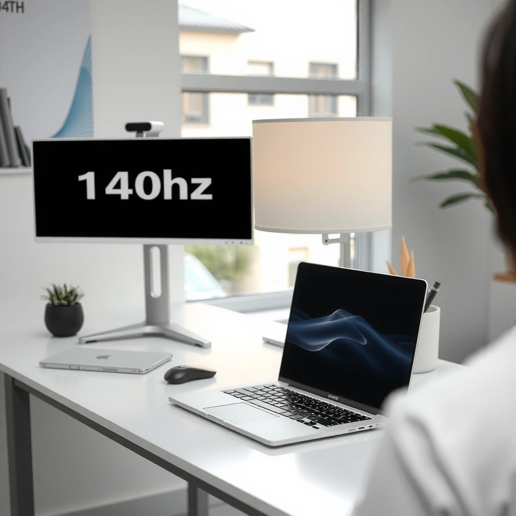Comparison of 144Hz and 480Hz monitors showing differences in refresh rates and visual clarity.