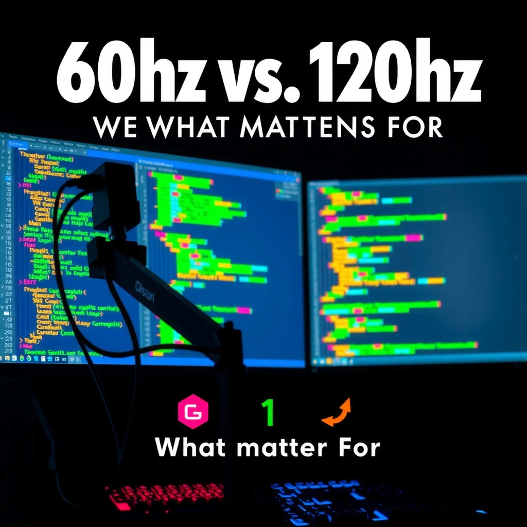 Illustration showing how refresh rate affects everyday coding tasks for programmers.