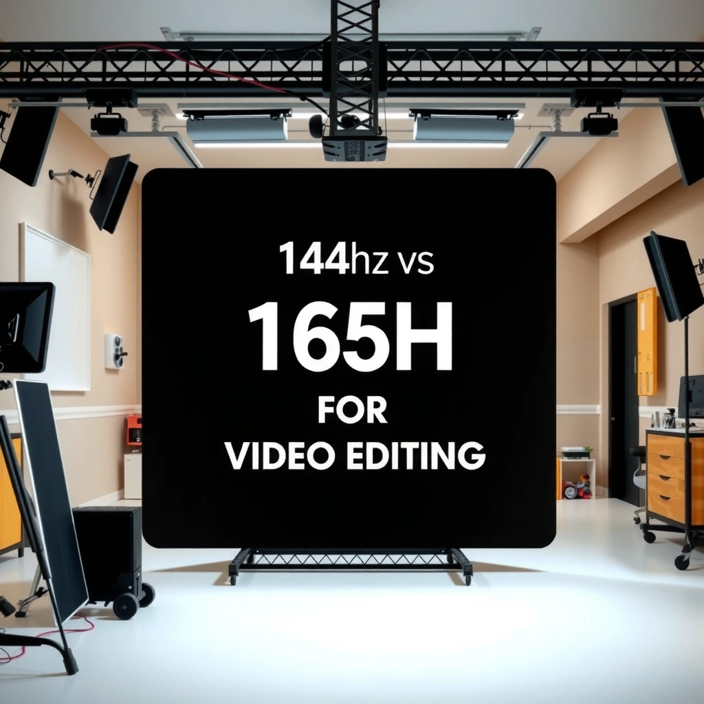 Graphic illustrating why refresh rate is crucial for video editing performance and quality.
