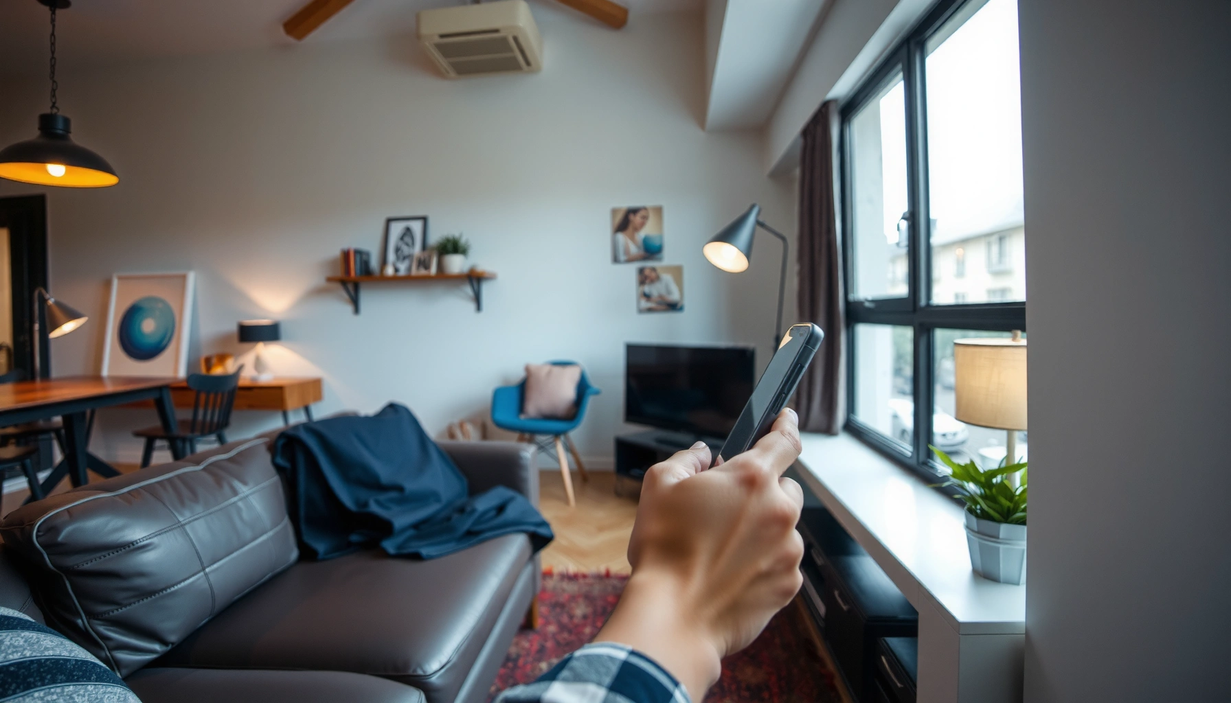A modern apartment with a strong Wi-Fi signal, showcasing tips for faster and more reliable coverage.