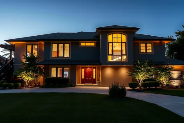 Tips for enhancing Wi-Fi coverage in brick houses, featuring routers and signal boosters.