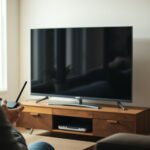 A smart TV connected to a home network, illustrating isolation techniques for enhanced privacy and security.
