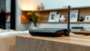 Graphic illustrating tips to maximize router speed and boost Wi-Fi performance.