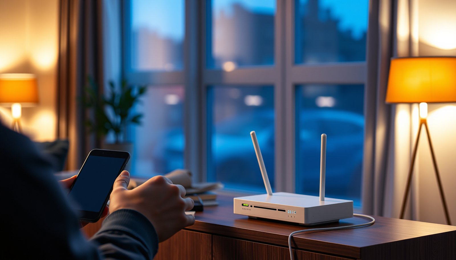 Illustration of Mesh Wi-Fi network with IPv6 connectivity features