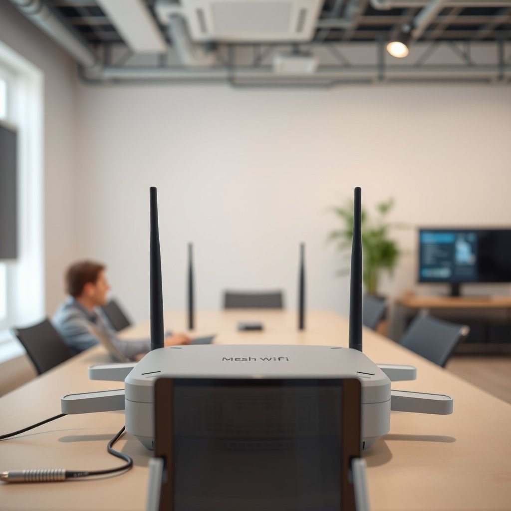 Illustration showing how Mesh Wi-Fi networks interact with IPv6 technology for better connectivity.