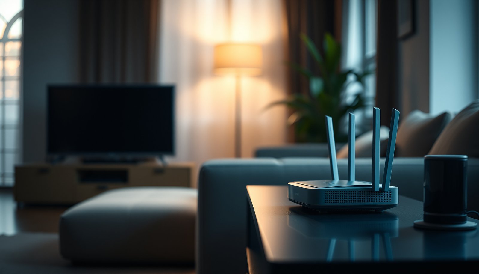 A modern mesh Wi-Fi system designed for efficient coverage in apartments