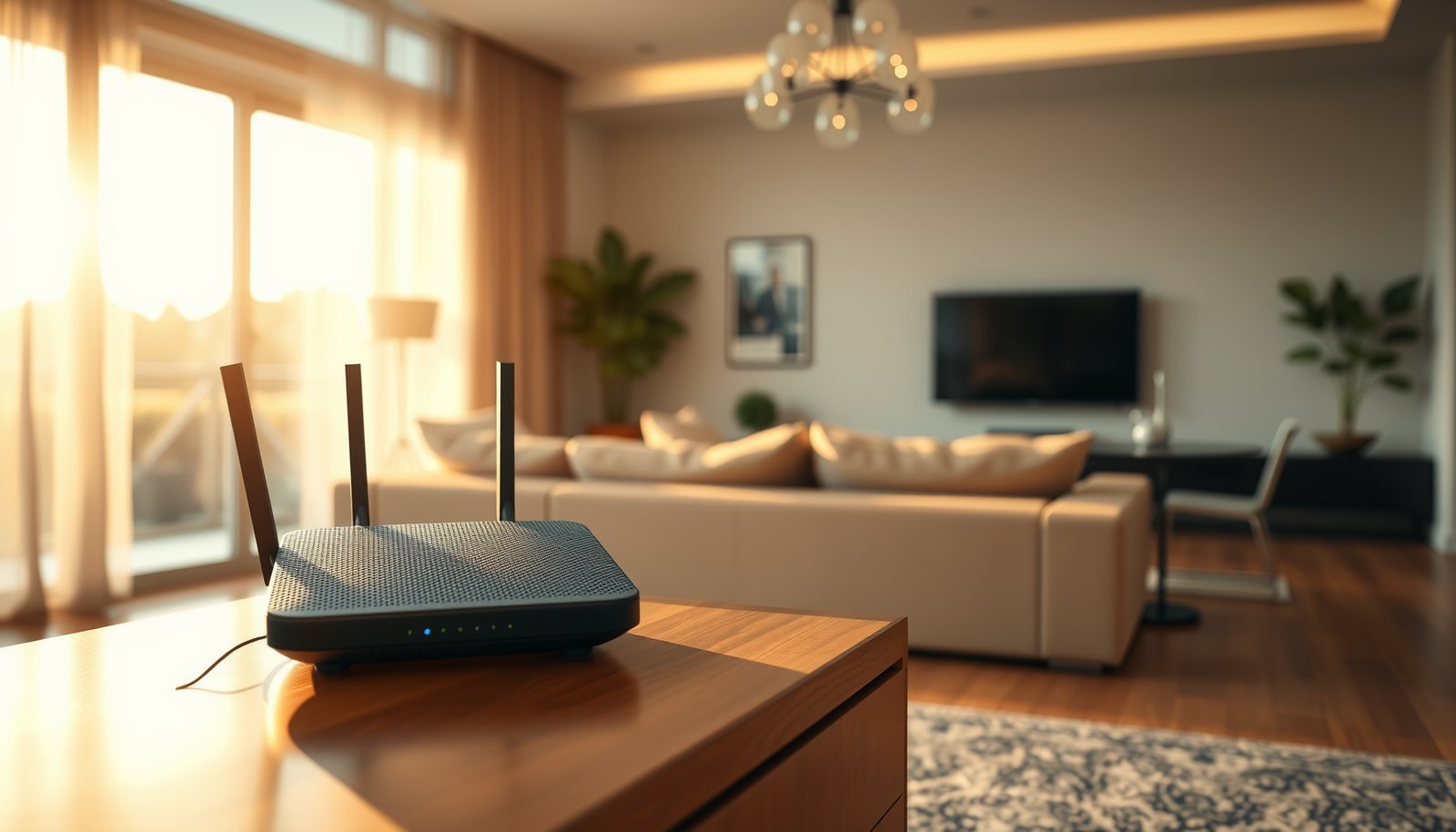 A visual representation of mesh Wi-Fi systems designed for large houses, showcasing multiple access points.