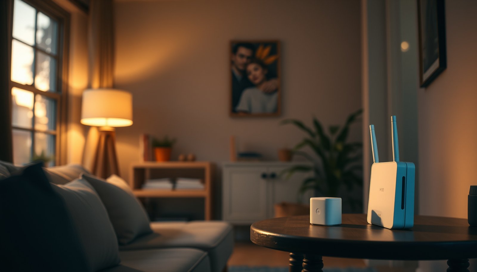 A modern mesh Wi-Fi system designed for small houses, enhancing internet connectivity throughout the space.