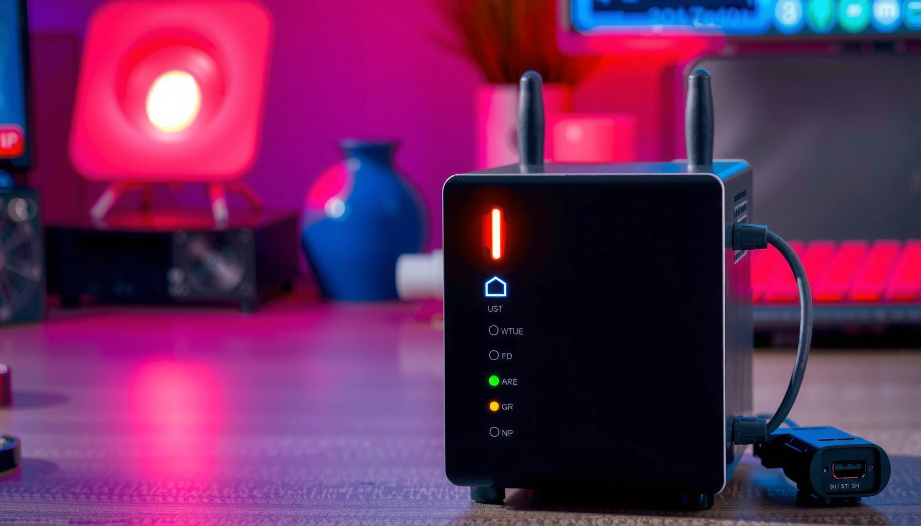 Troubleshooting steps for a modem with a red internet light indicating connectivity issues.