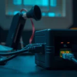 A person troubleshooting a modem with no signal, highlighting key steps to resolve connectivity issues.