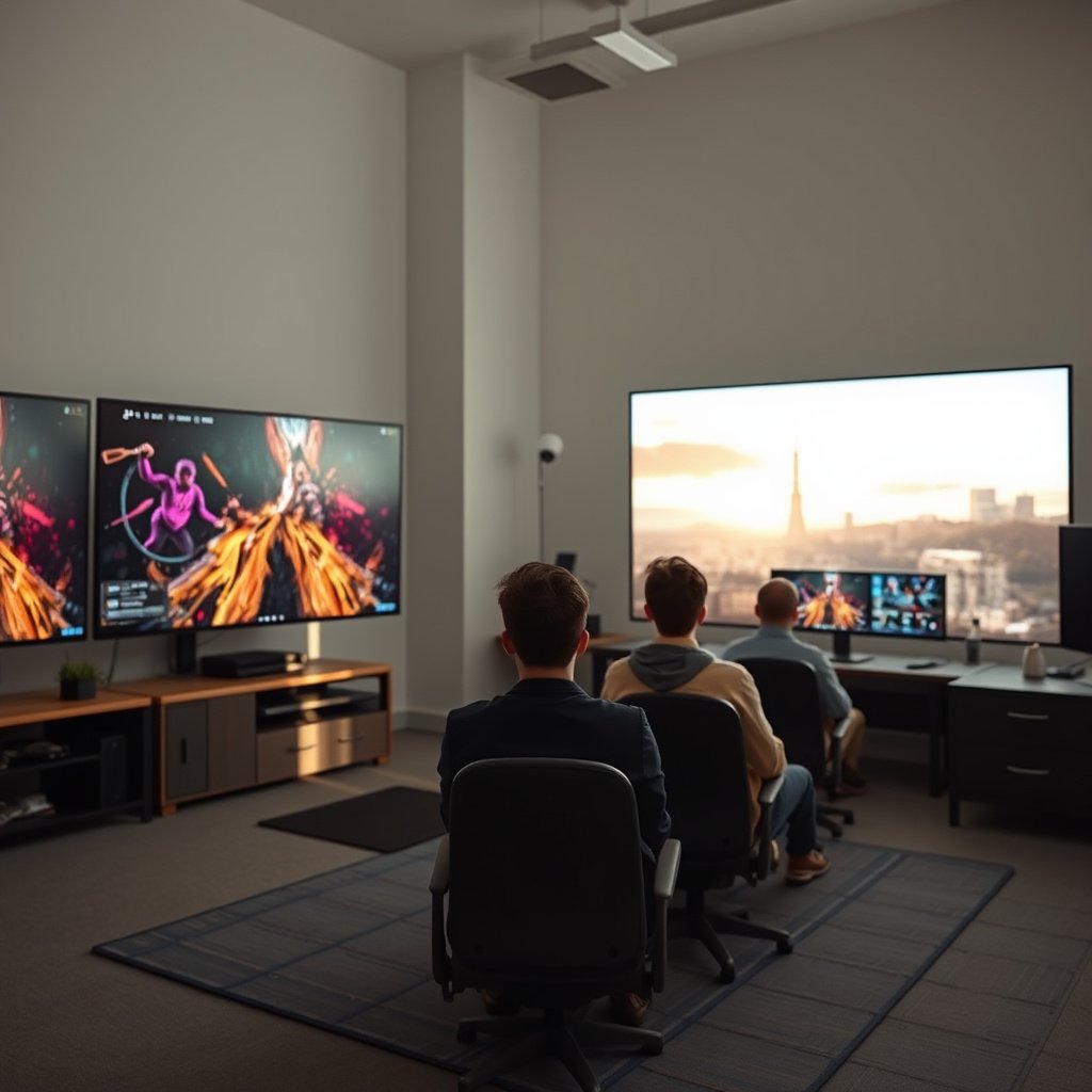 An OLED gaming display showcasing vibrant colors and deep blacks for an immersive gaming experience.