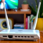Illustration showing optimal router placement for improved Wi-Fi signal strength and coverage