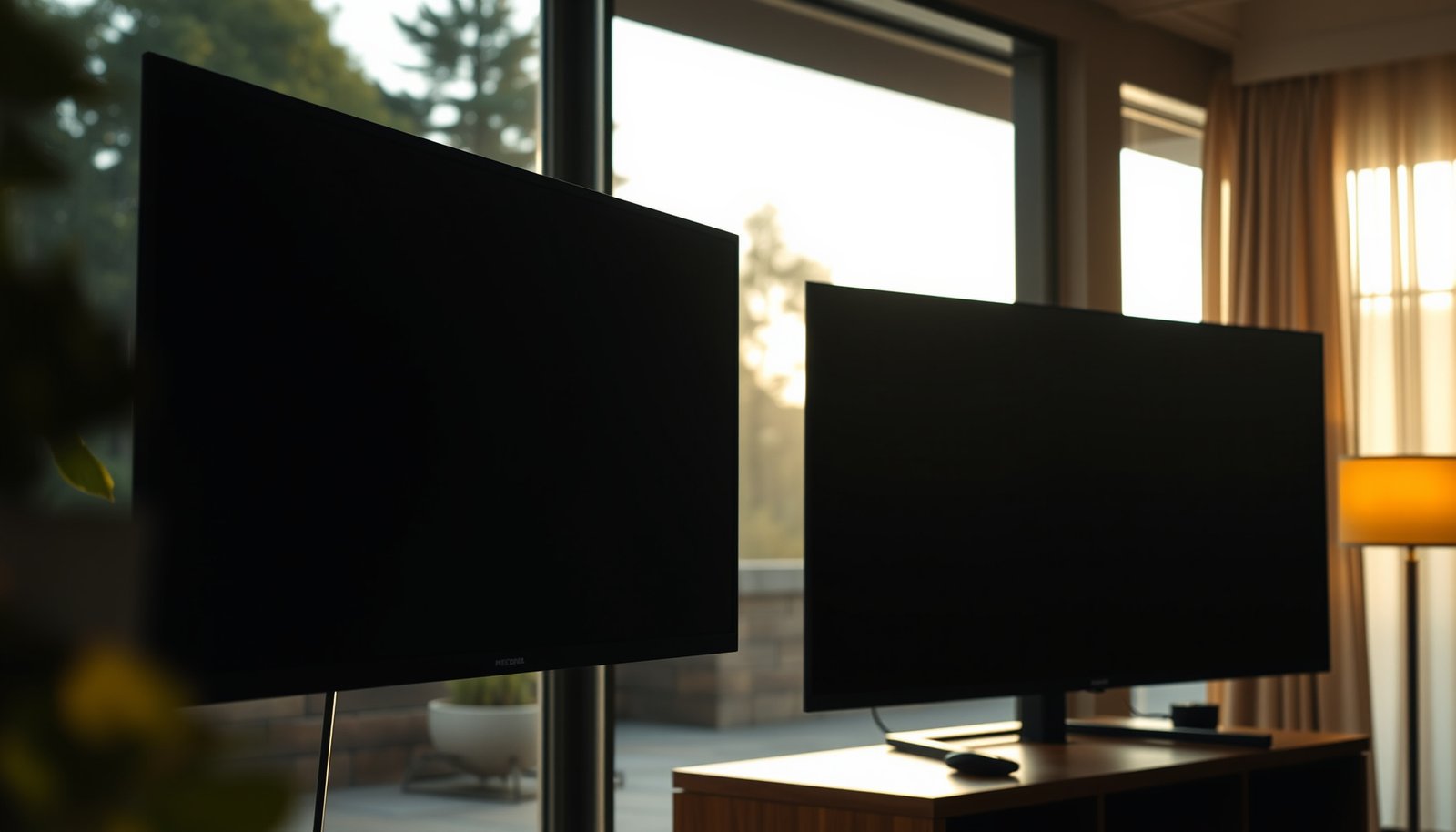 Comparison of outdoor TV and indoor TV setups for choosing the best viewing experience.
