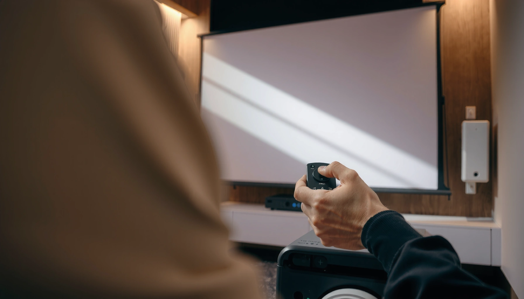 A step-by-step guide on how to adjust projector brightness for optimal viewing.