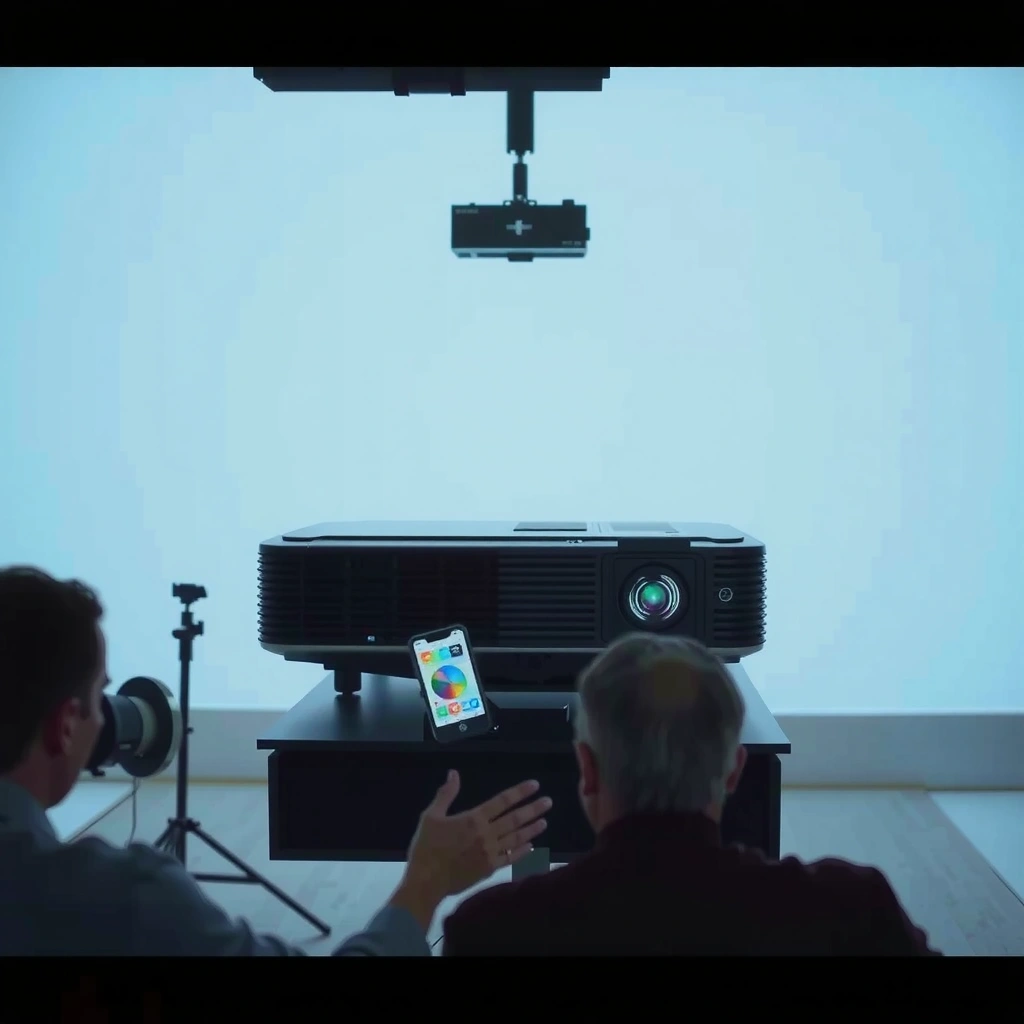 Illustration showing how to match a projector's distance, size, and throw to your room dimensions.