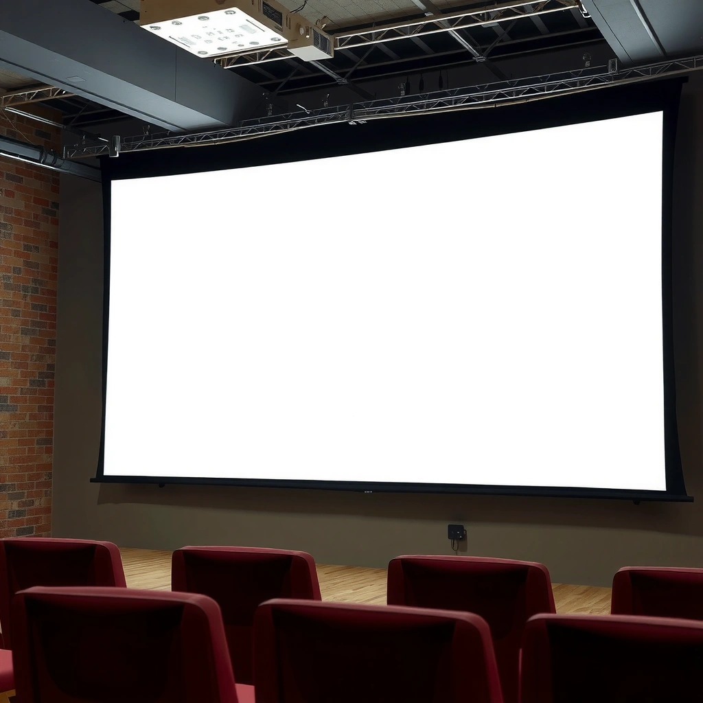 Diagram showing how to measure projector throw distance for screen size selection