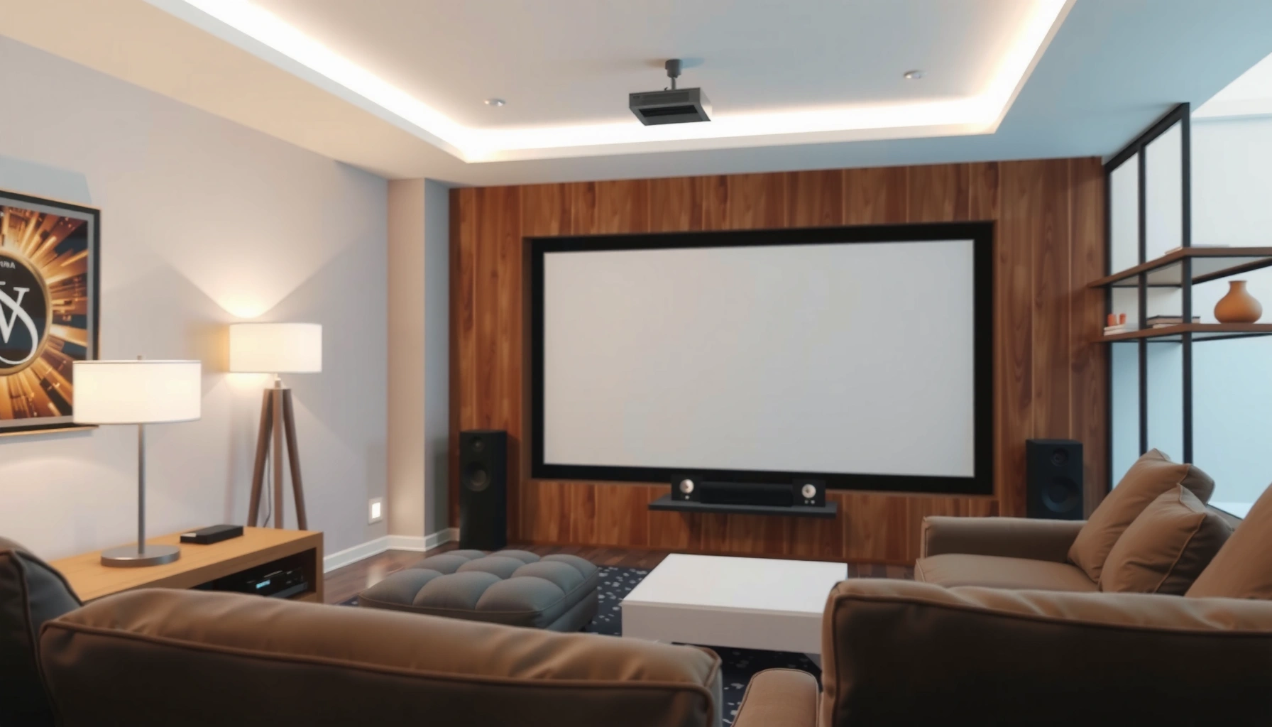 Illustration of common projector screen size problems and solutions for optimal viewing experience.
