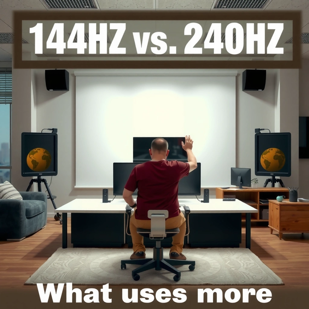 Illustration showing how different refresh rates impact power consumption in displays.