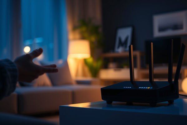 A person examining a router for signs of hacking and security risks.