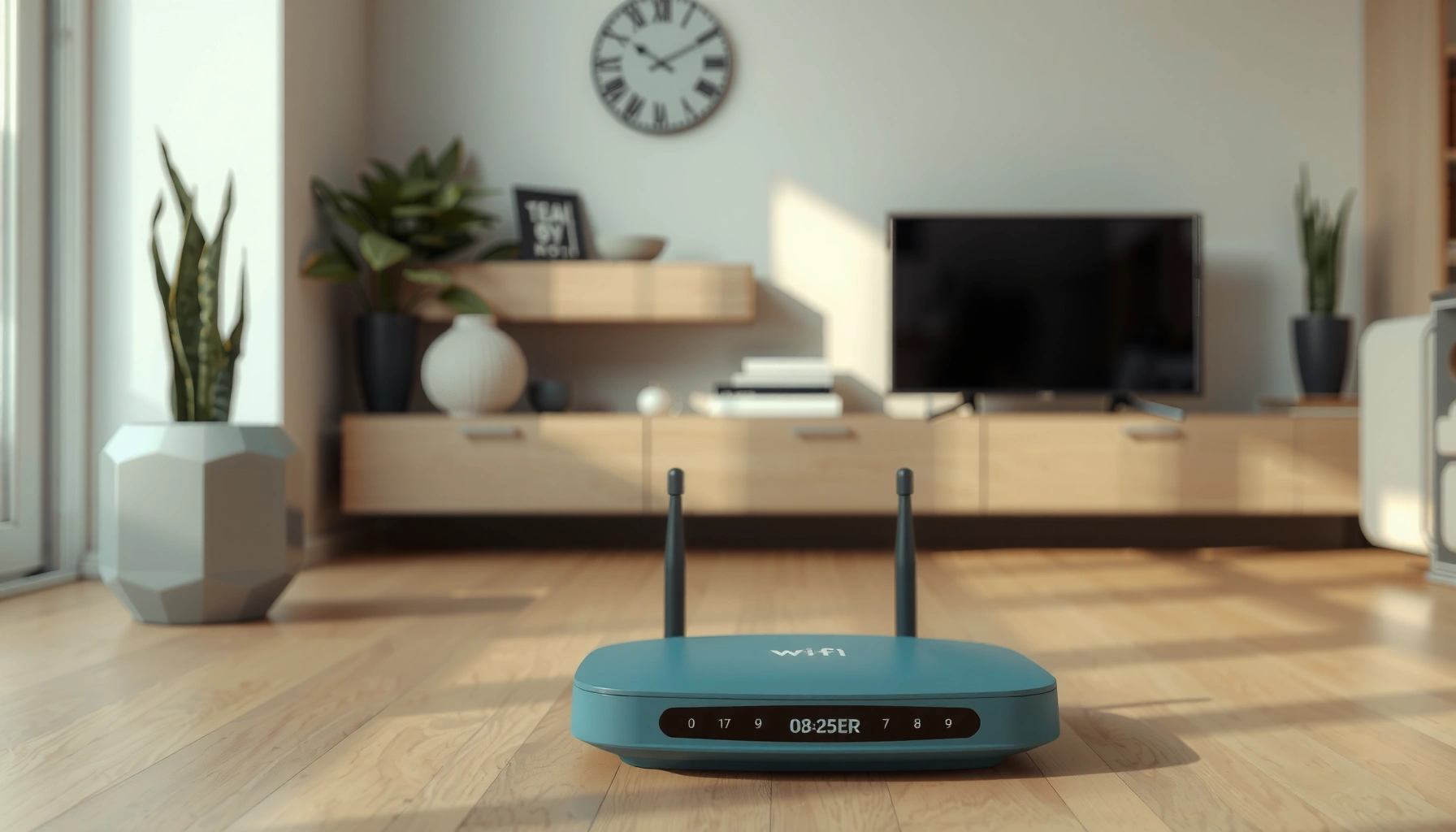 Illustration showing how router orientation impacts Wi-Fi signal strength and coverage.