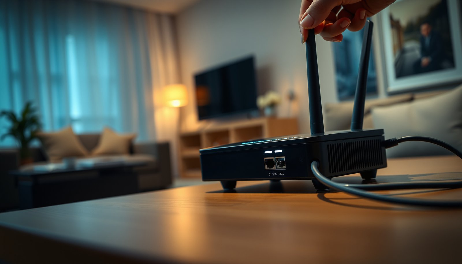 Illustration of common router security problems and solutions for better network protection.