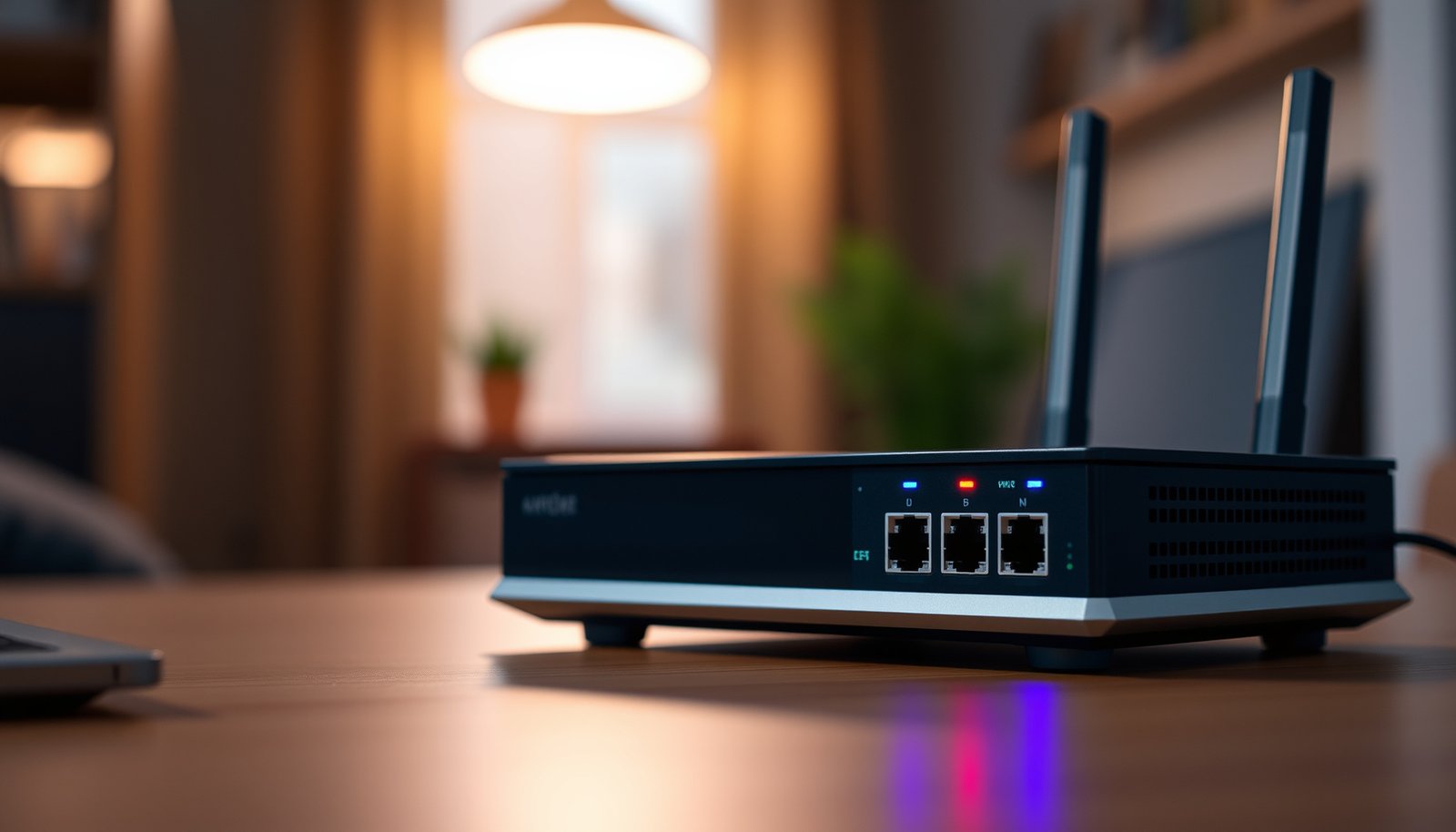 Illustration showing common causes of weak router security and their fixes.