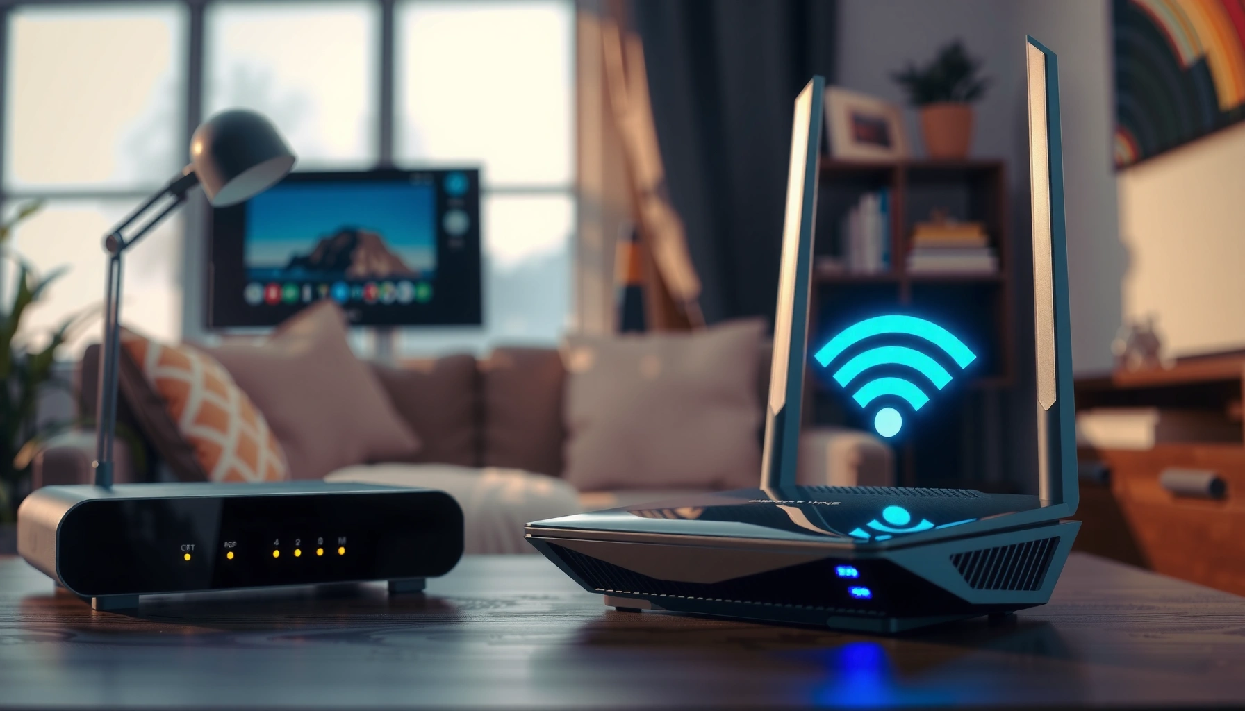 Illustration of a router functioning while the modem fails, highlighting common connectivity issues.